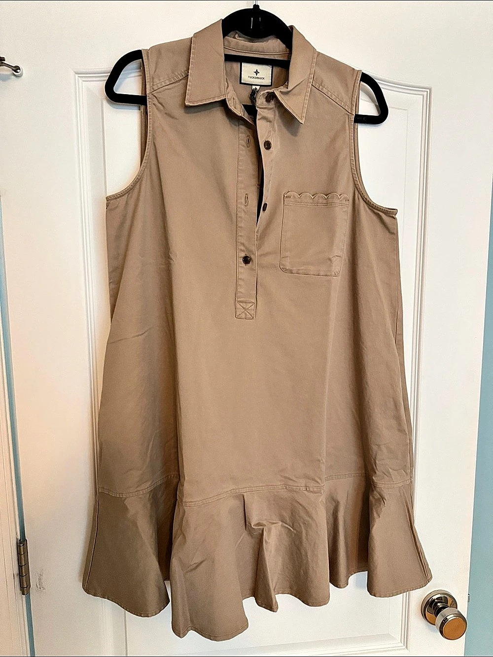 Tuckernuck Sleeveless Mini Dress in Brown Size Large NWT